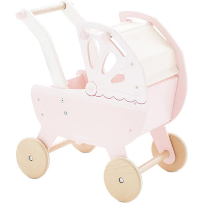Le Toy Van - Educational Wooden Toy Role Play Beautiful Sweet Dreams Doll Toy Pram | Pretend Play Toy Pram Playset - For Ages 2+, Pink