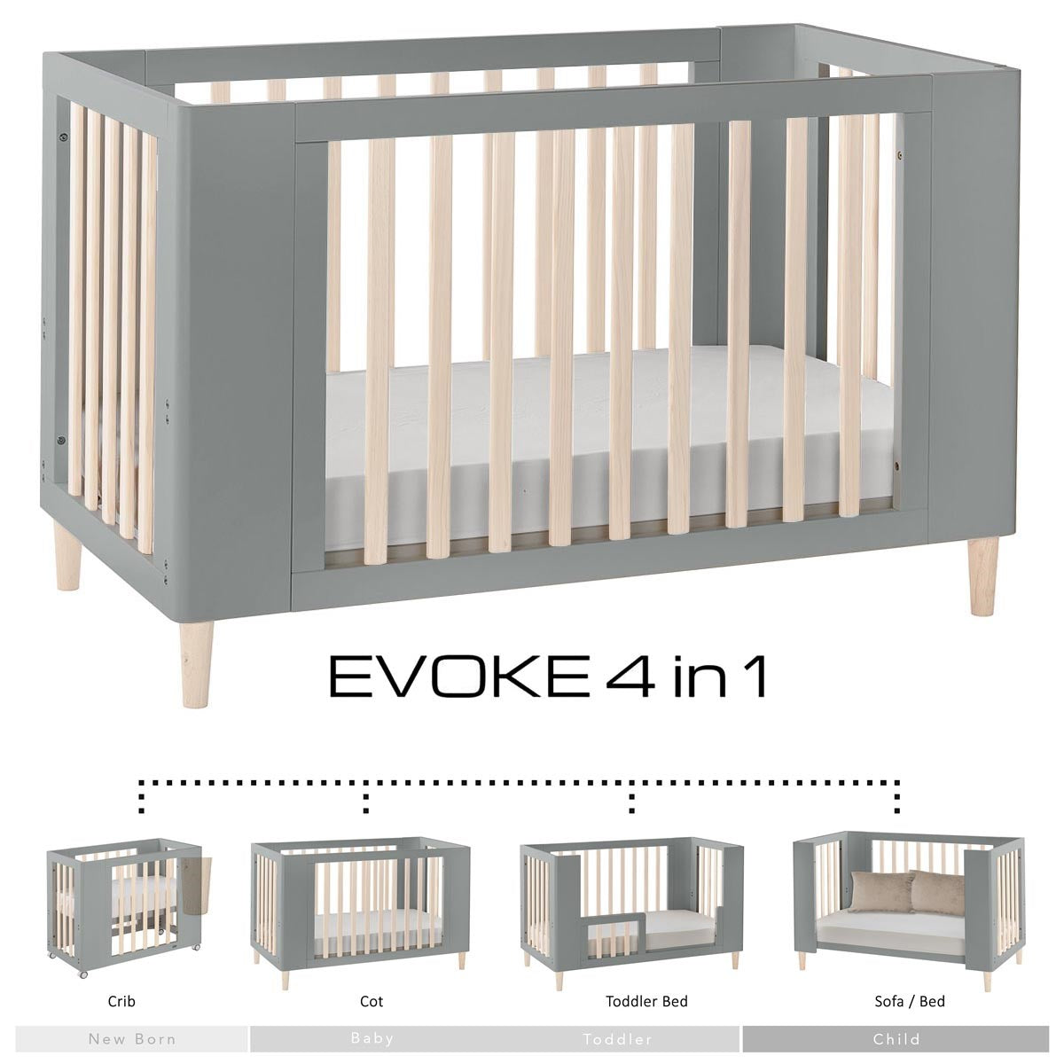 Noordi Fjordi 3in1 Travel System & Nursery Bundle, Dark Grey