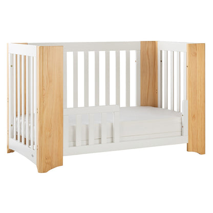 Cocoon Evoluer 4-in-1 Cotbed + Change Area Dresser + Mattresses, White / Natural