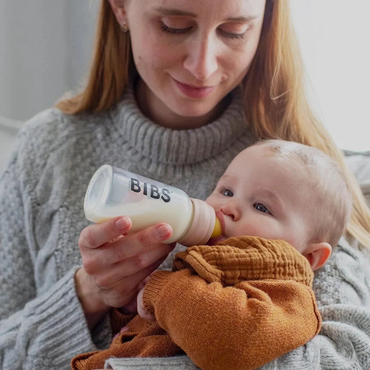 Biberon en verre BIBS pour bébé, ensemble complet, latex, 225 ml - Sauge