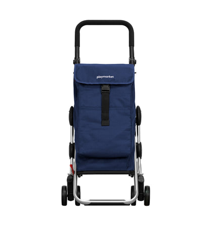 Playmarket Go Up Original 2 or 4 Wheel Folding Shopping Trolley – 39.5L with Thermal Pocket