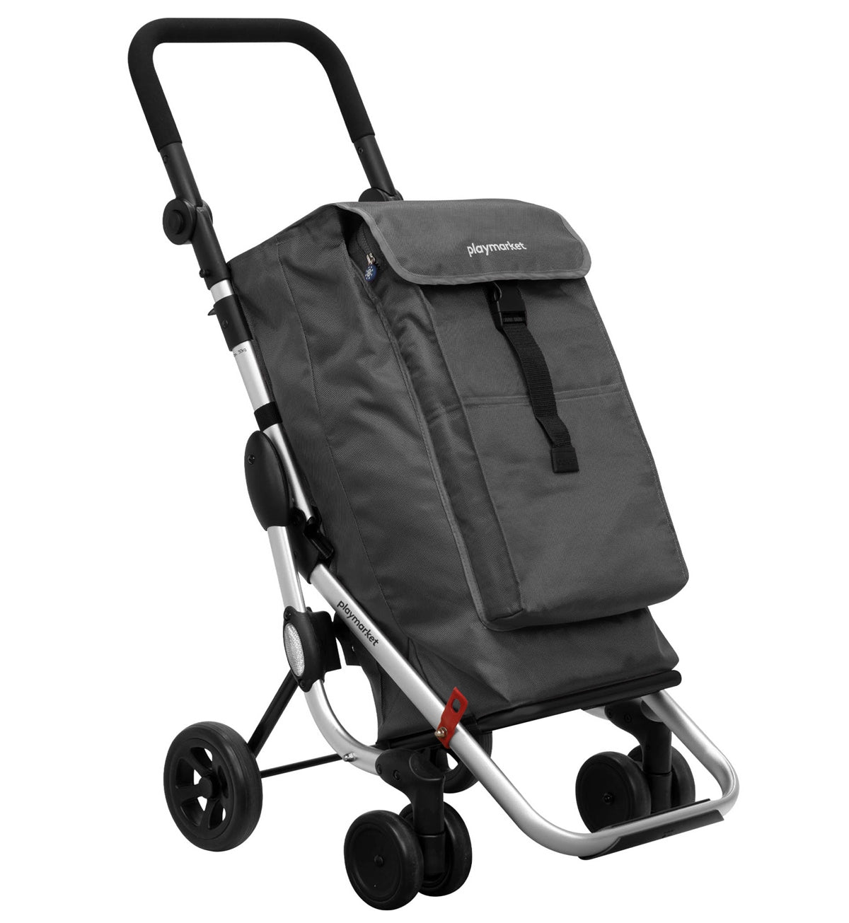 Playmarket Go Up Original 2 or 4 Wheel Folding Shopping Trolley – 39.5L with Thermal Pocket