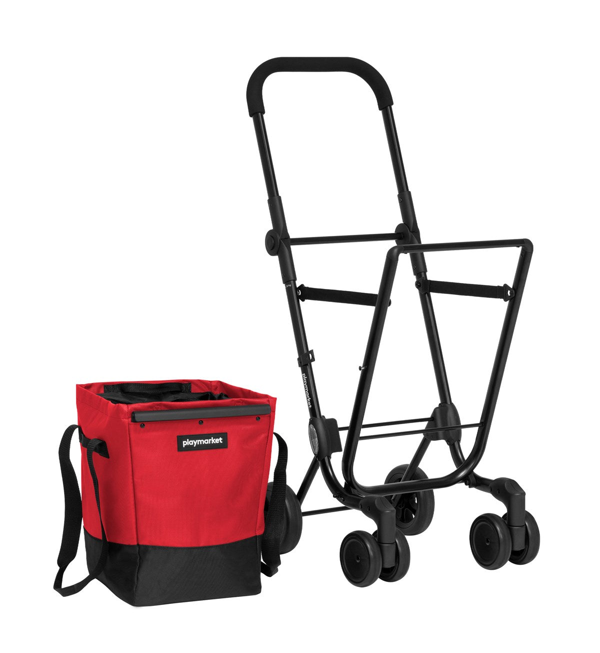 Playmarket Easy Go Folding Shopping Trolley Cart with Removable Bag – 40L