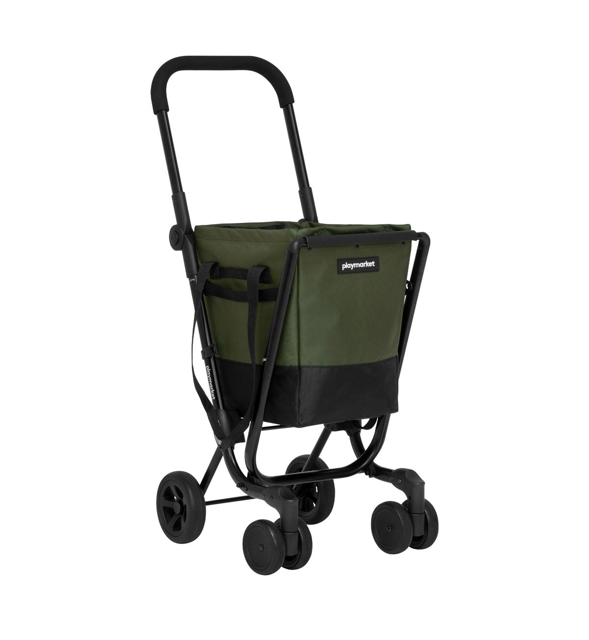 Playmarket Easy Go Folding Shopping Trolley Cart with Removable Bag – 40L