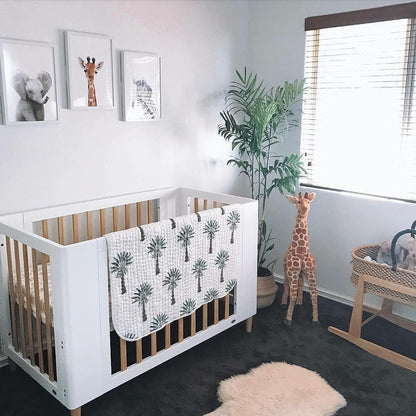 Cocoon Evoke 4 in 1 Nursery Furniture System – Bassinet, Cot, Toddler Bed & Sofa, Dove Grey / Natural Wash