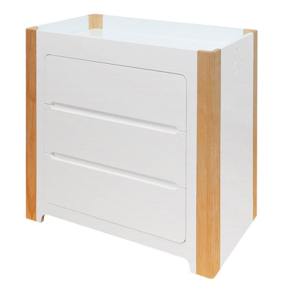 Cocoon Change Area Dresser, White / Natural