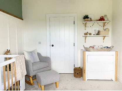 Cocoon Change Area Dresser, White / Natural