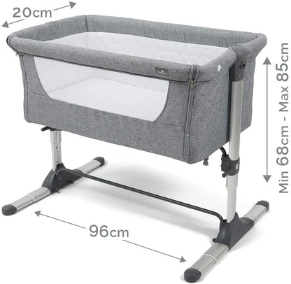 Johnston's Snuggle Cuddle Co-sleeper Beside Crib + Safety Mattress