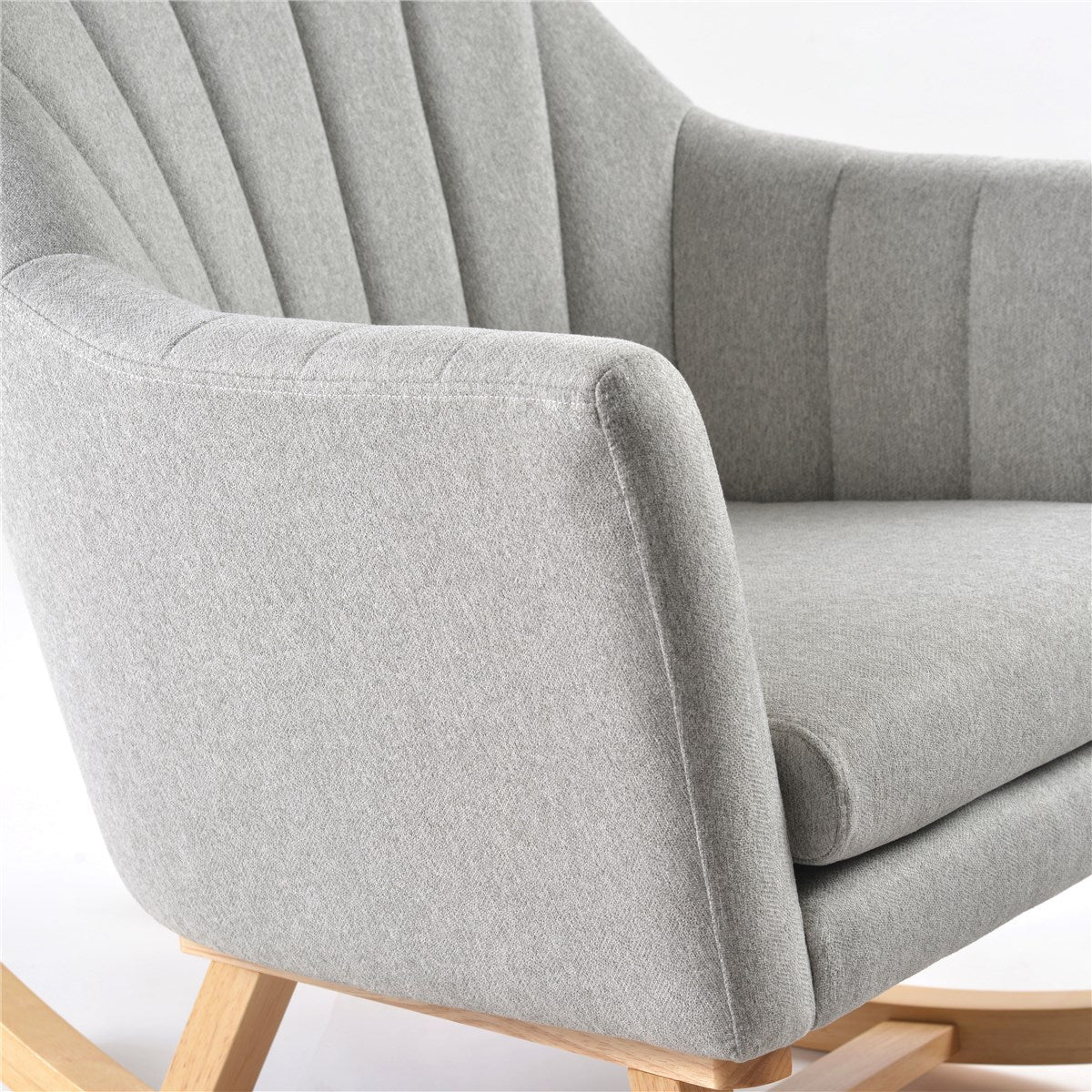 Johnston's Willow Nursing Rocking Chair & Footstool Set – Ergonomic Comfort for Feeding & Relaxing, Grey