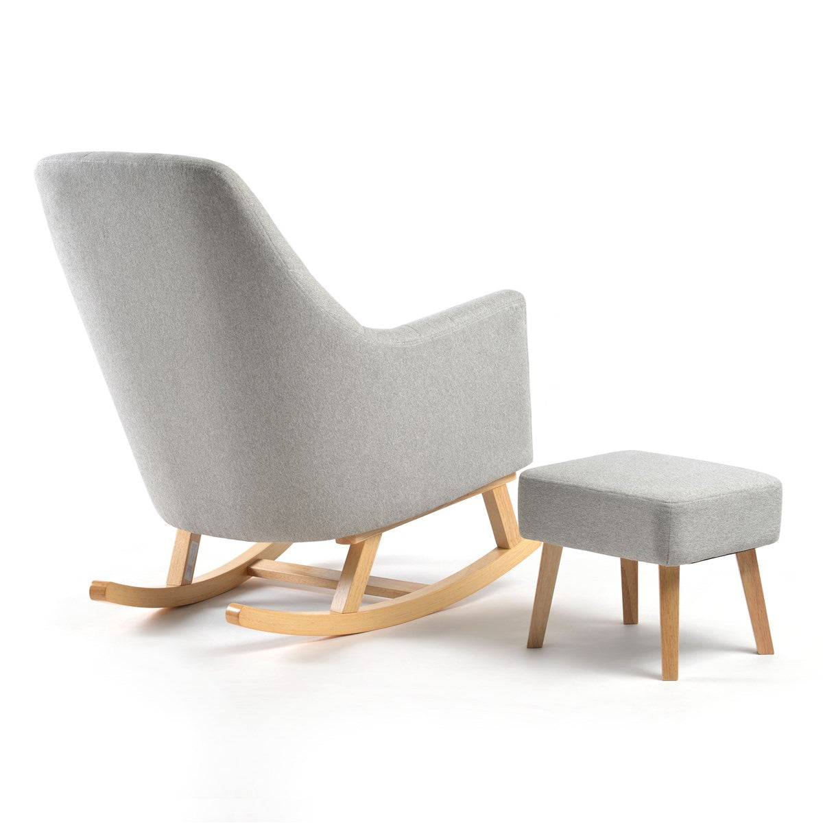 Johnston's Willow Nursing Rocking Chair & Footstool Set – Ergonomic Comfort for Feeding & Relaxing, Grey