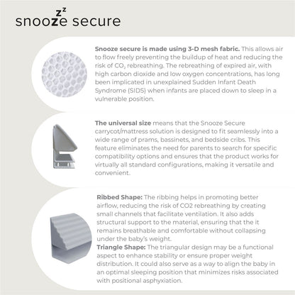 Snooze Secure 3D Air Mesh Baby Sleep Solution – Safer Sleep, Reduced CO₂ Risk