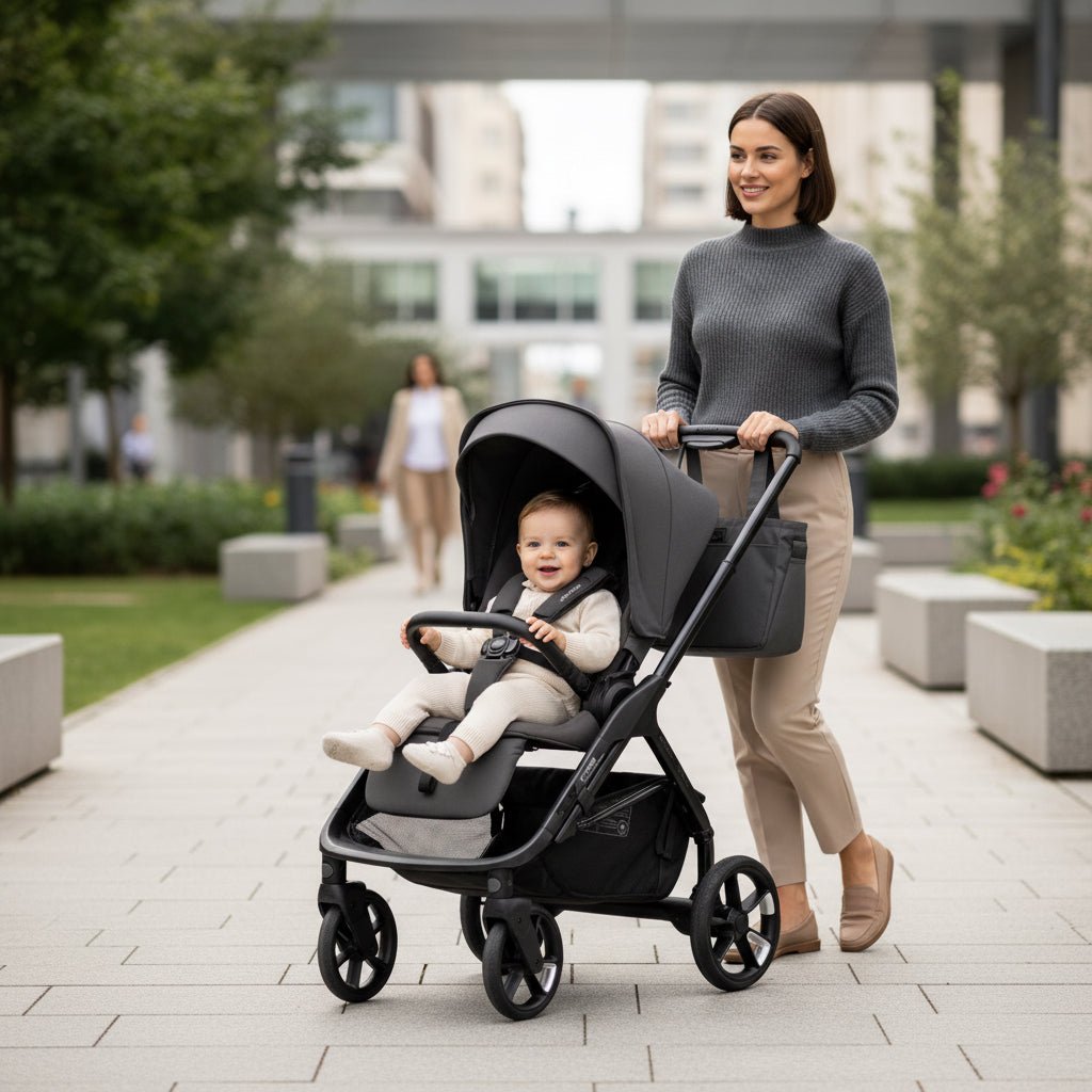 Jane Keep Pushchair + Kombibaby Lie-Flat 360 Car Seat Travel System