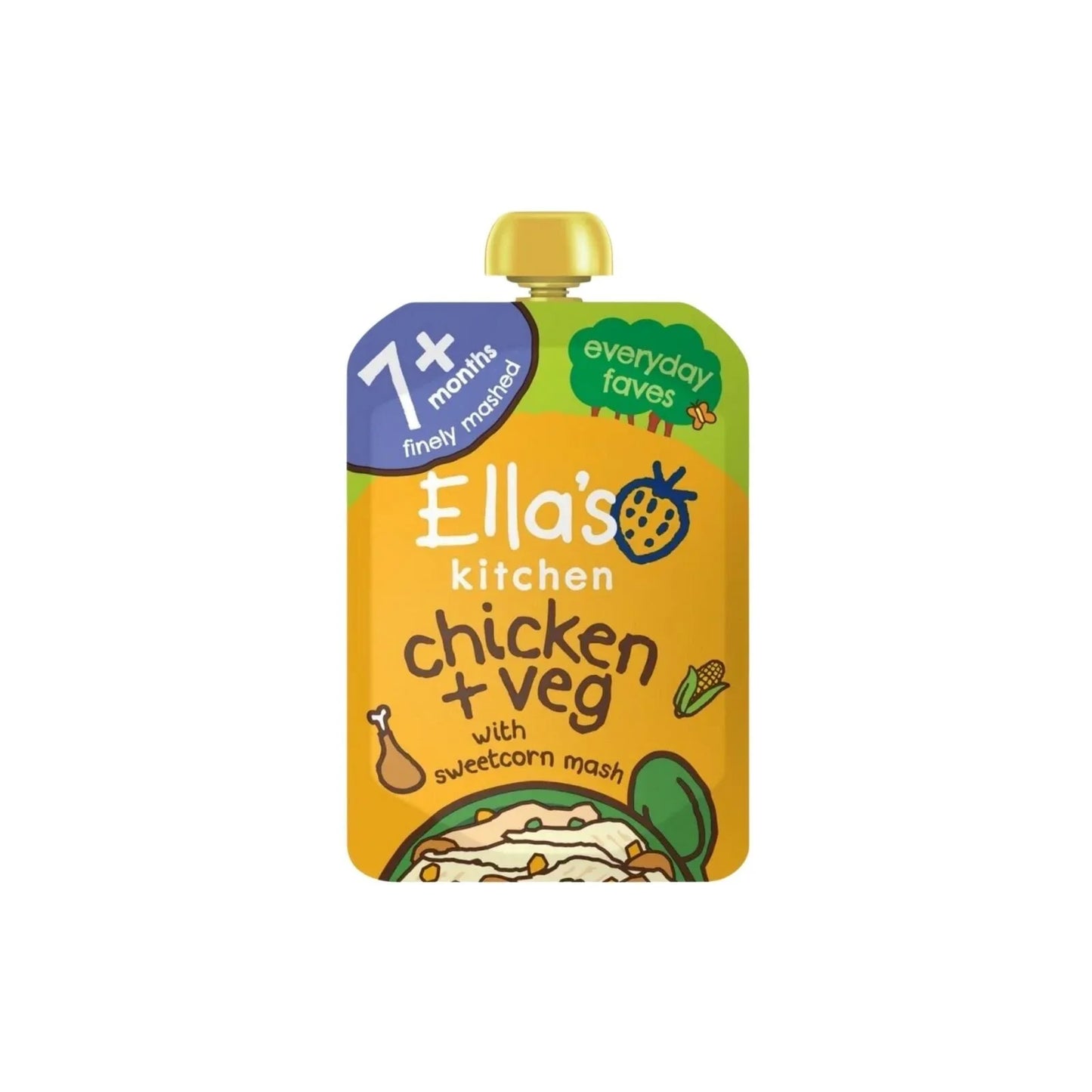 Purée de poulet et légumes bio Ella's Kitchen en gourde, 7 mois et plus, 130 g