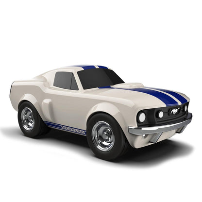 Voiture miniature Ford Mustang de course, blanche ivoire