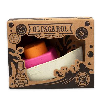 Oli & Carol Upcycled Boat Bath Toy Orange