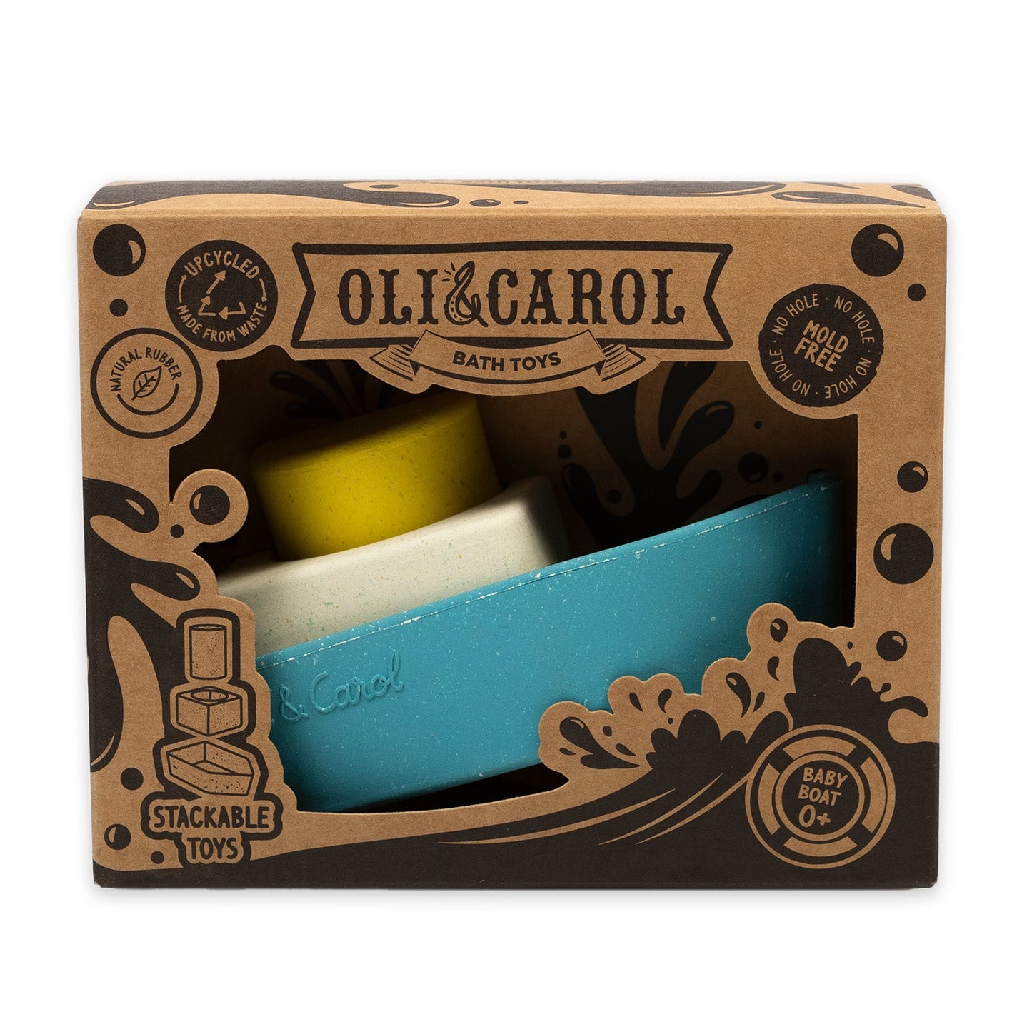 Oli & Carol Upcycled Boat Bath Toy Yellow