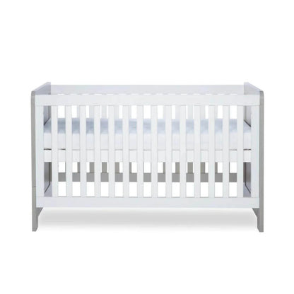 Ickle Bubba Pembrey Cot Bed Ash Grey - Premium Sprung Mattress