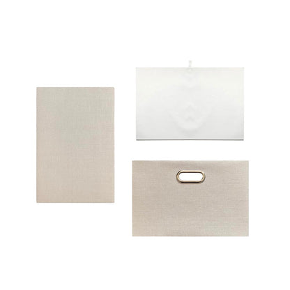 Wintao Storage Boxes with Lids, Storage Baskets for Shelves Toy Box Collapsible Fabric Bins Home & Office Beige Extra Large 44 x 31 x 29 cm 3 Pack