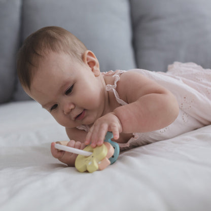 PlanToys Wooden Baby Key Rattle Pastel Toy