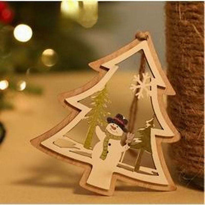 Décorations de Noël - Pendentifs en bois pour cabane