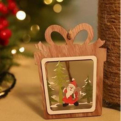 Décorations de Noël - Pendentifs en bois pour cabane