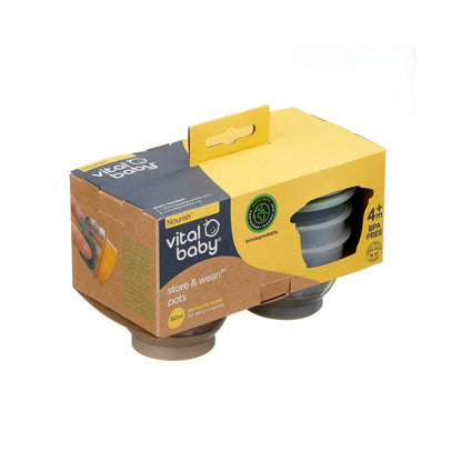 Vital Baby Nourish Store & Wean Pots 60ml Pack of 6