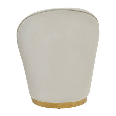 Tamra Cream Velvet Kids Tub Chair
