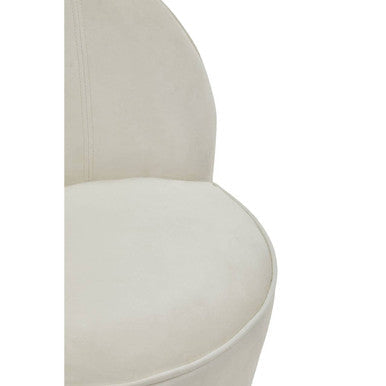 Tamra Cream Velvet Kids Tub Chair