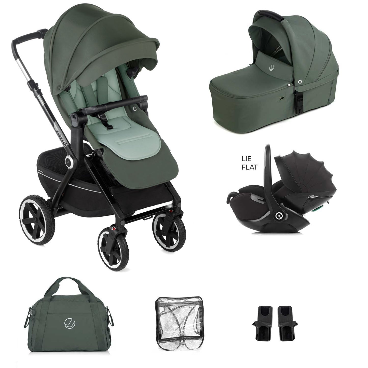 Jane Crosslight-3 Trio Kombibaby 360 Lie-Flat Car Seat Travel System
