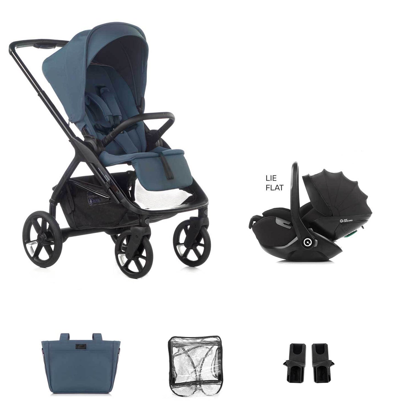 Jane Keep Pushchair + Kombibaby Lie-Flat 360 Car Seat Travel System
