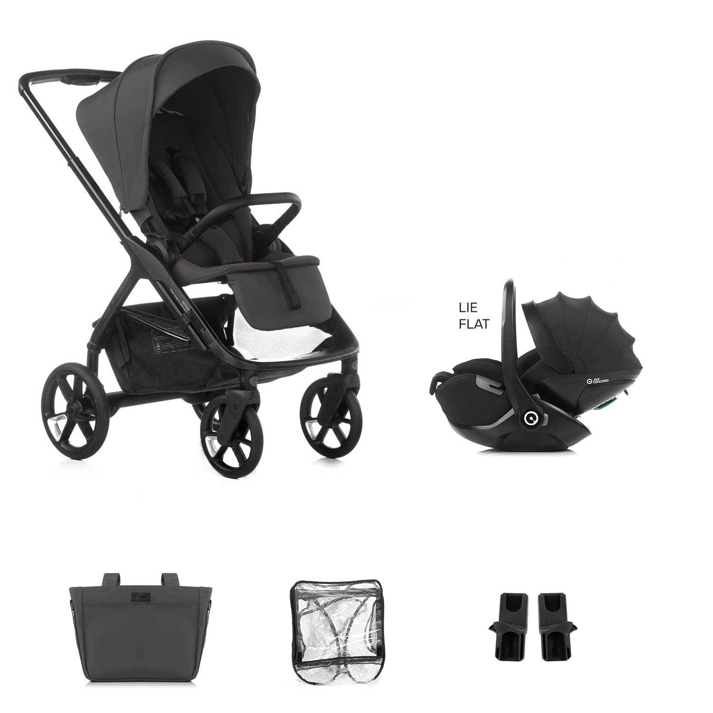 Jane Keep Pushchair + Kombibaby Lie-Flat 360 Car Seat Travel System