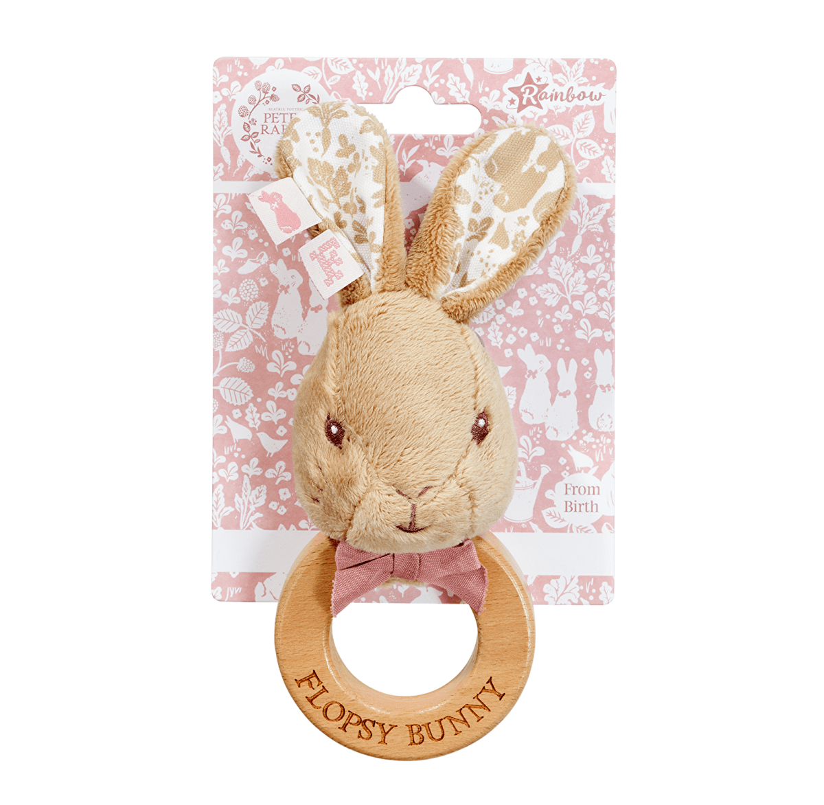 Peter Rabbit Flopsy Wooden Ring Rattle