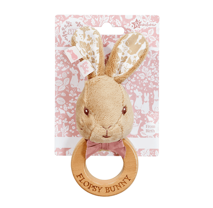 Peter Rabbit Flopsy Wooden Ring Rattle
