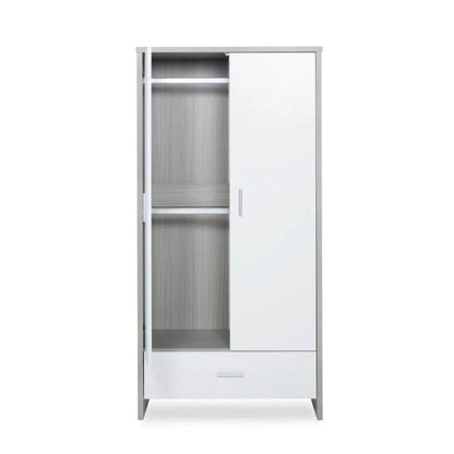 Ickle Bubba Pembrey Wardrobe - Ash Grey & White