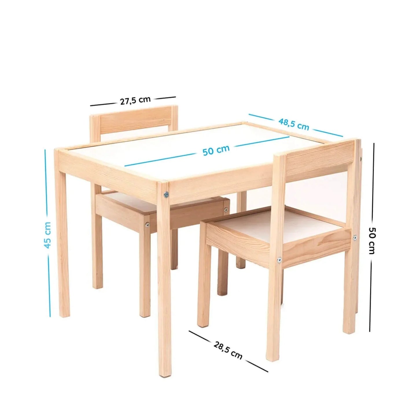 Ensemble table et chaise en bois Montessori pour bébé