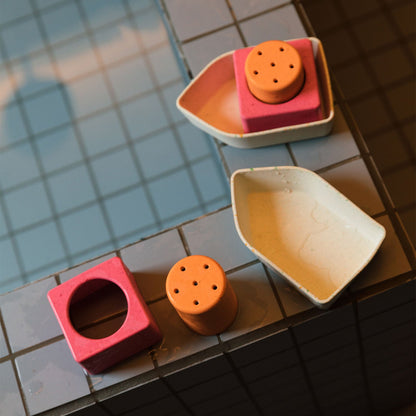 Oli & Carol Upcycled Boat Bath Toy Orange