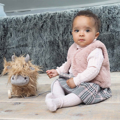 Little Bird Told Me Hubert Highland Cow 2-In-1 Pull Along Toy