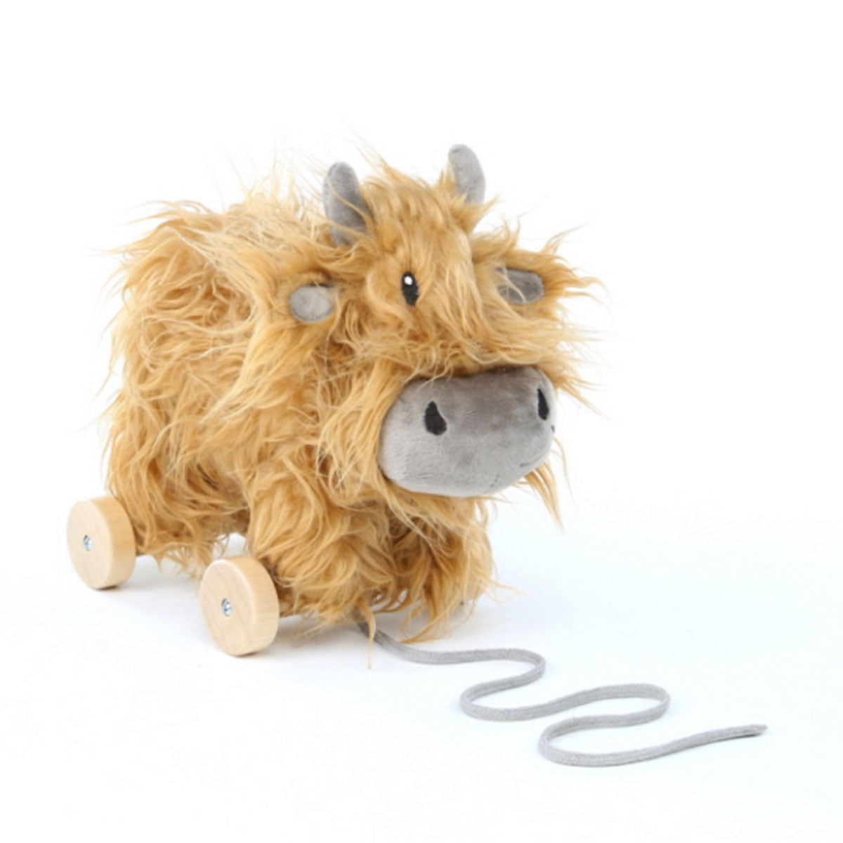 Little Bird Told Me Hubert Highland Cow 2-In-1 Pull Along Toy
