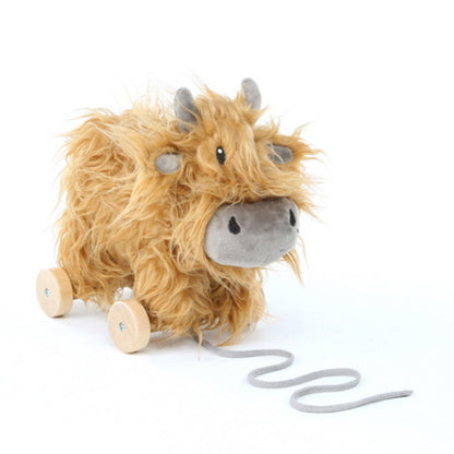 Little Bird Told Me Hubert Highland Cow 2-In-1 Pull Along Toy