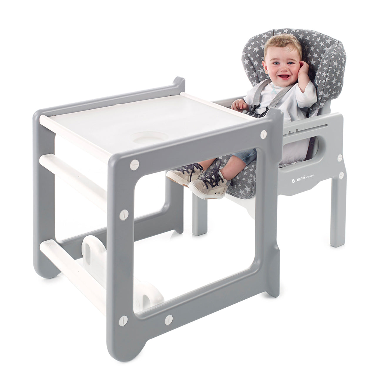 Jane Activa Evo 2in1 Highchair / Junior Table & Chair, 0-3 years, Botanic