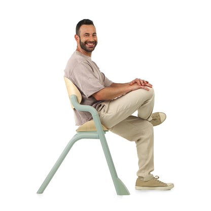 Jane Noah Highchair + Rocker Kit for Newborns – Convertible Beechwood Chair from birth to Adulthood, Botanic