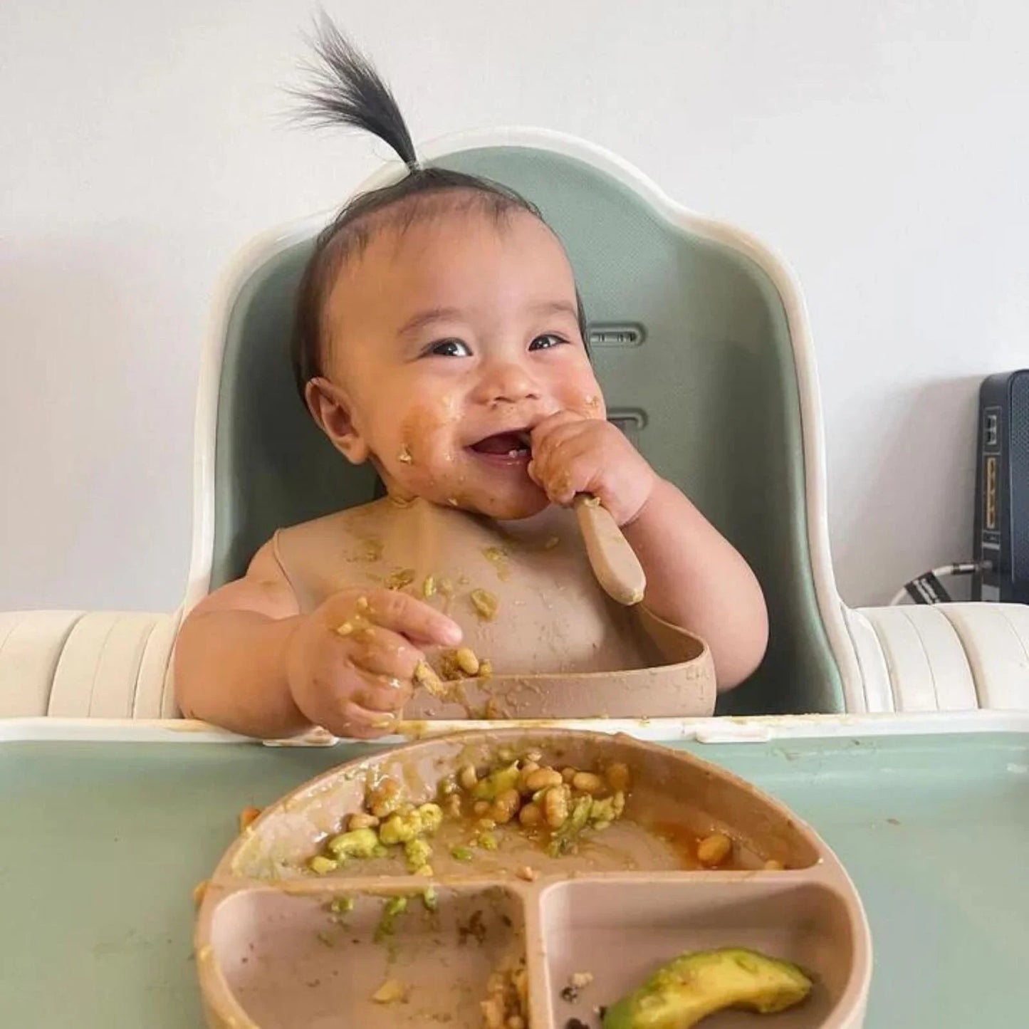 Ensemble d'alimentation en silicone BLW Essentials - Sauge