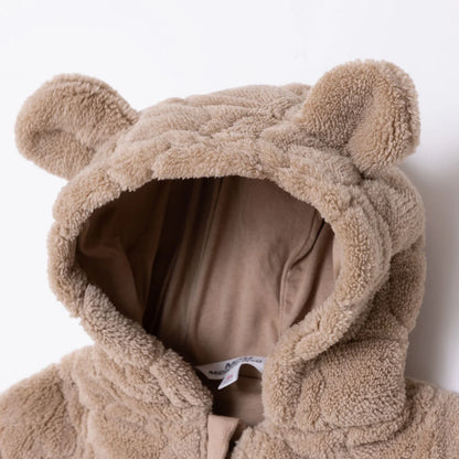 Midimod Newborn Welsoft Footless Jumpsuit - Beige