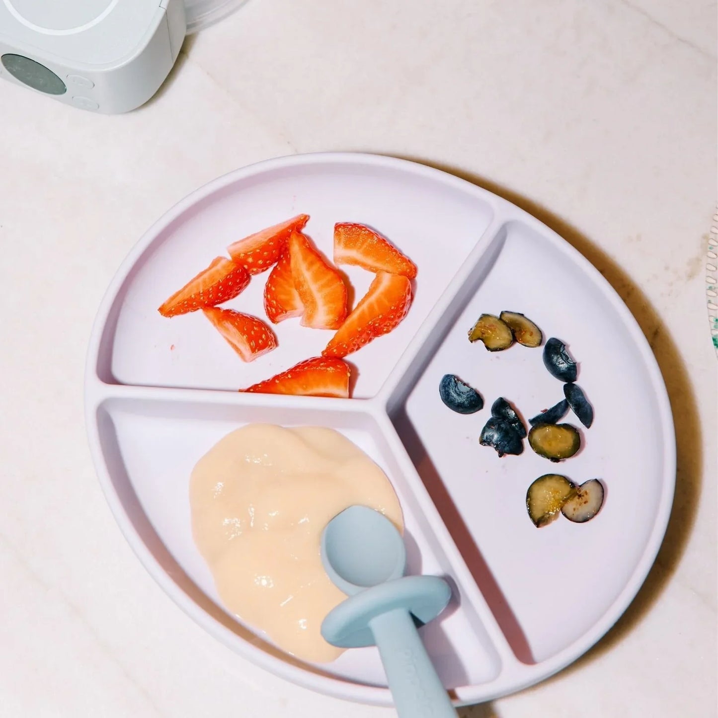 Plaque à ventouse en silicone Pippeta - Rose cendré