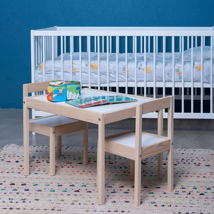 Ensemble table et chaise en bois Montessori pour bébé