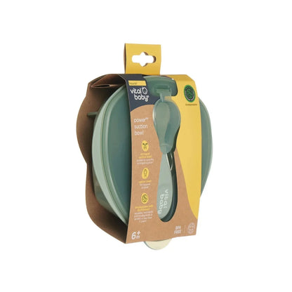 Vital Baby Nourish Power Suction Bowl - Natural Moss