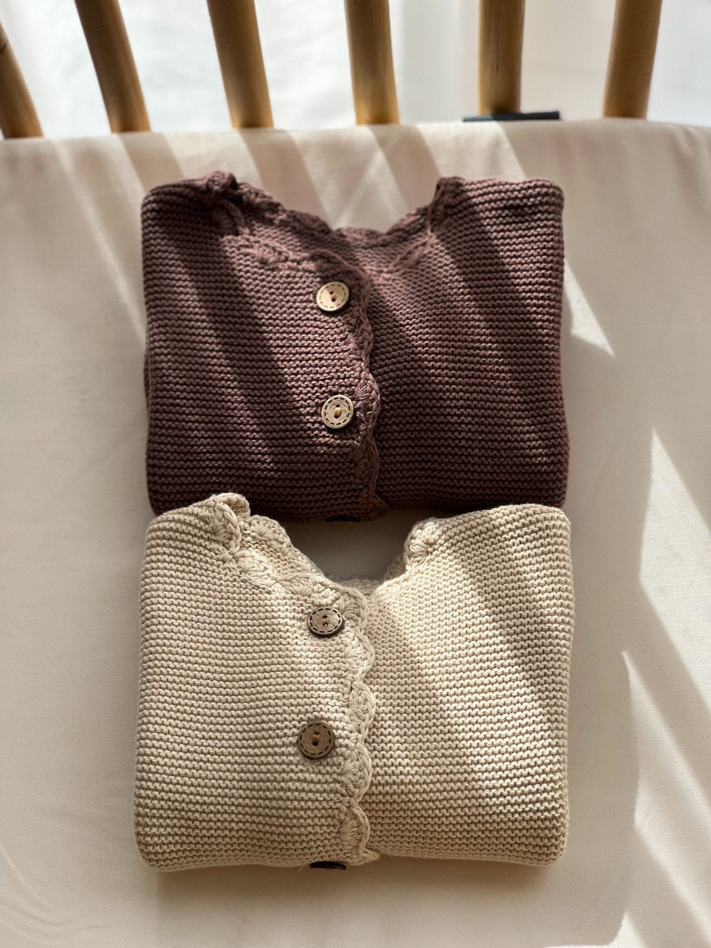 Baby Knit Cardigan - Chocolate