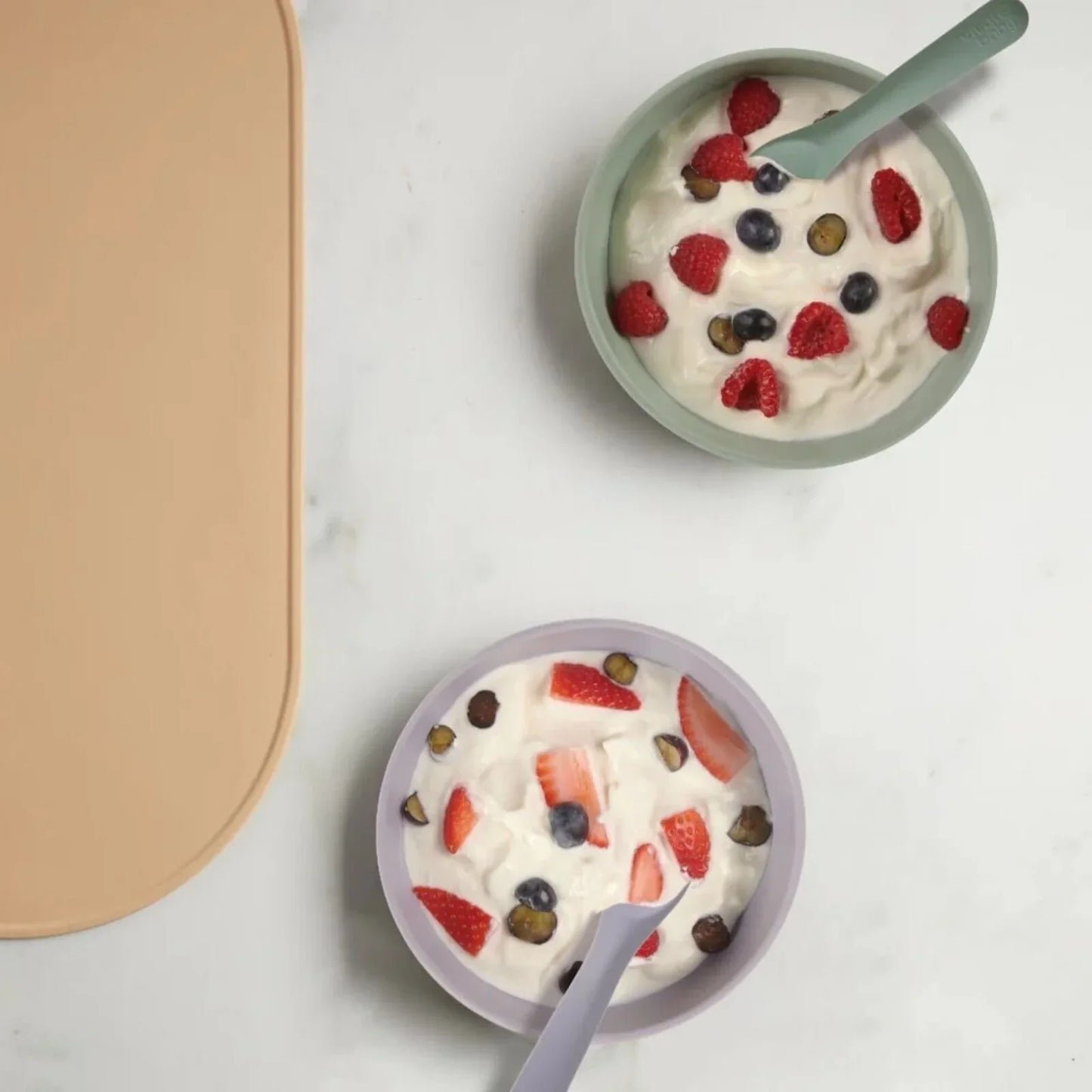 Vital Baby Nourish Silicone Suction Bowl Set - Crushed Mint