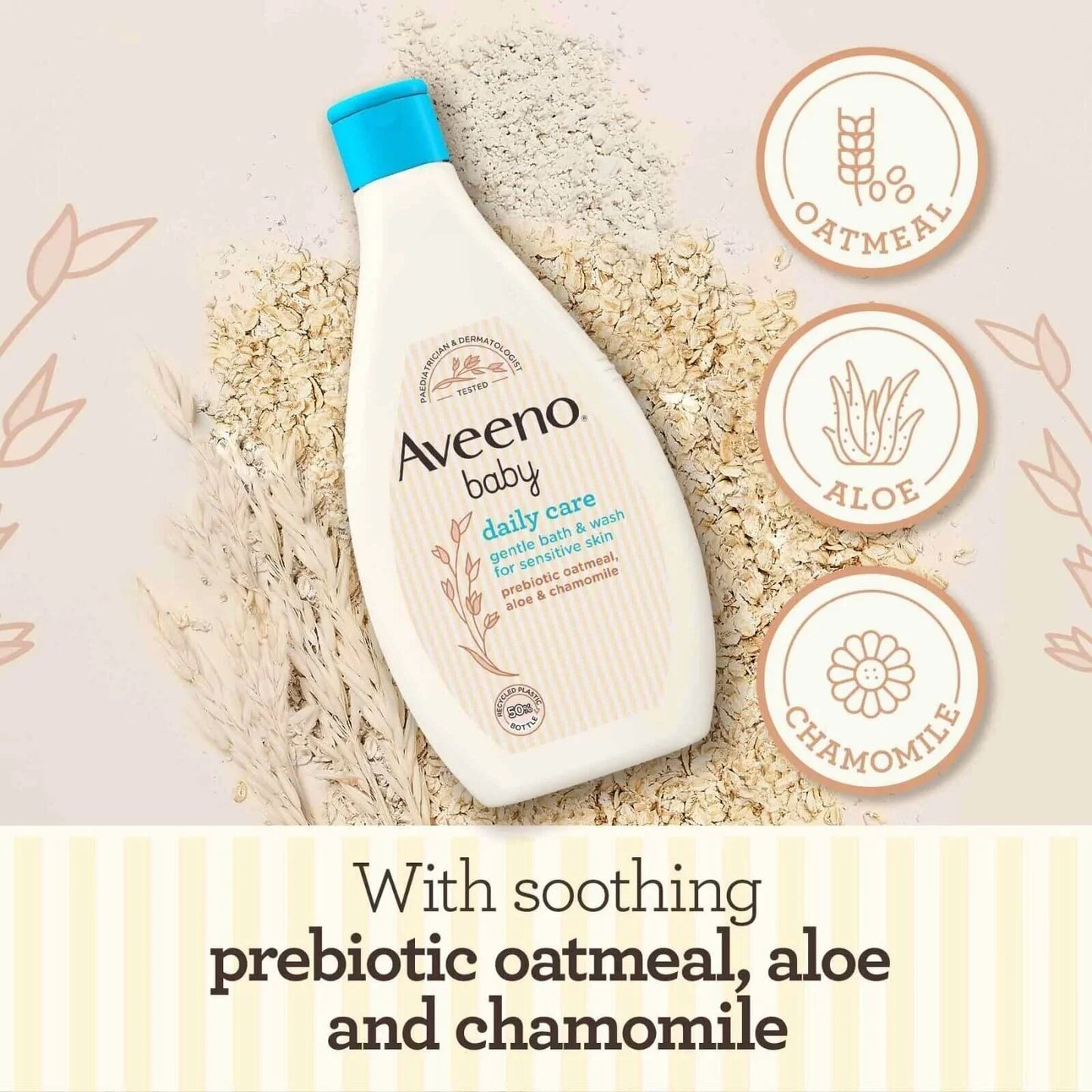 Aveeno Soin quotidien Bébé Bain et Gel Lavant Doux 400 ml