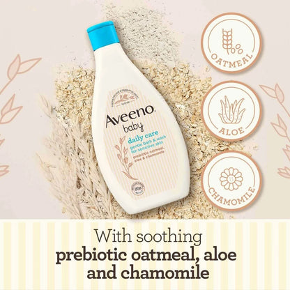 Aveeno Soin quotidien Bébé Bain et Gel Lavant Doux 400 ml